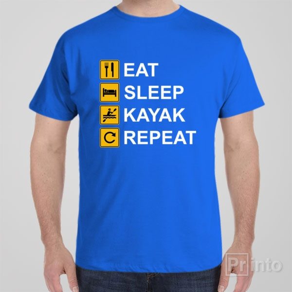 Eat Sleep Kayak Repeat – T-shirt