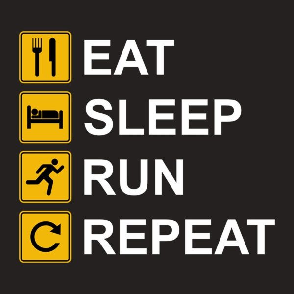 Eat Sleep Run Repeat – T-shirt