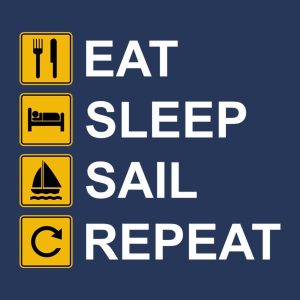 Eat Sleep Sail Repeat T shirt 2