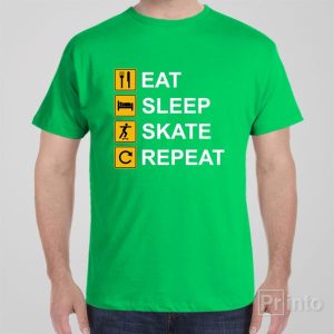 Eat Sleep Skate Repeat T shirt 1
