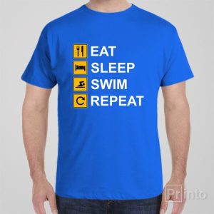 Eat Sleep Swim Repeat T shirt 3705 1