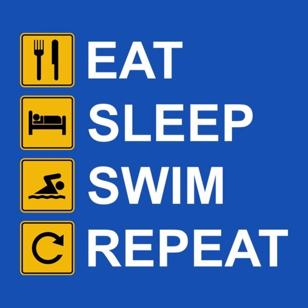 Eat Sleep Swim Repeat – T-shirt_3705