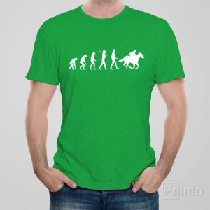 Evolution of Horse riding T shirt 1