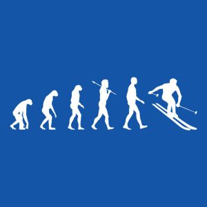 Evolution of Skiing T shirt 2