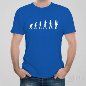 Evolution of saxophone player T shirt 1