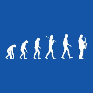 Evolution of saxophone player T shirt 2
