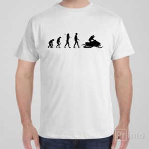 Evolution of snowmobile T shirt 1