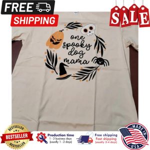 Fall Autumn Pumpkin one spooky dog mama shirt