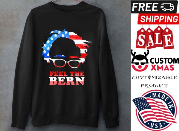 Feel The Bern Bernie Sanders American Flag Elon Musk shirt