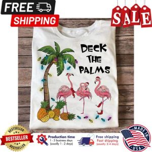 Flamingo light deck the palms shirt