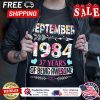 Floral September 1984 37 years of being awesome shirt