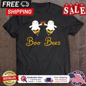 Funny boo bees wine halloween shirt