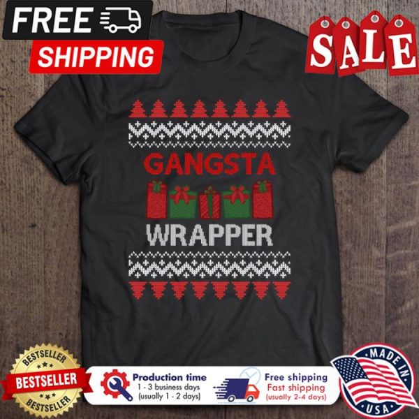 Gangsta Wrapper Merry ugly xmas christmas shirt