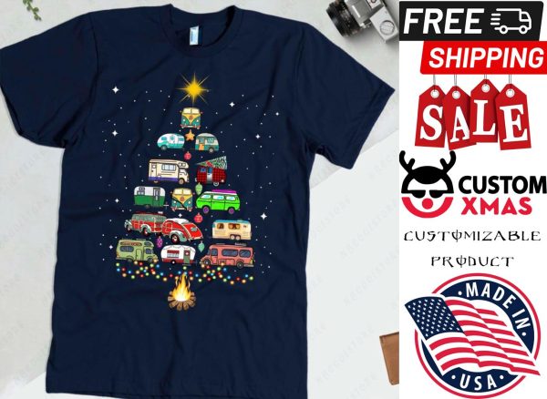 Garbage Camping Truck Christmas Tree Shirt