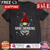 Gnome the wine drinking gnome christmas shirt