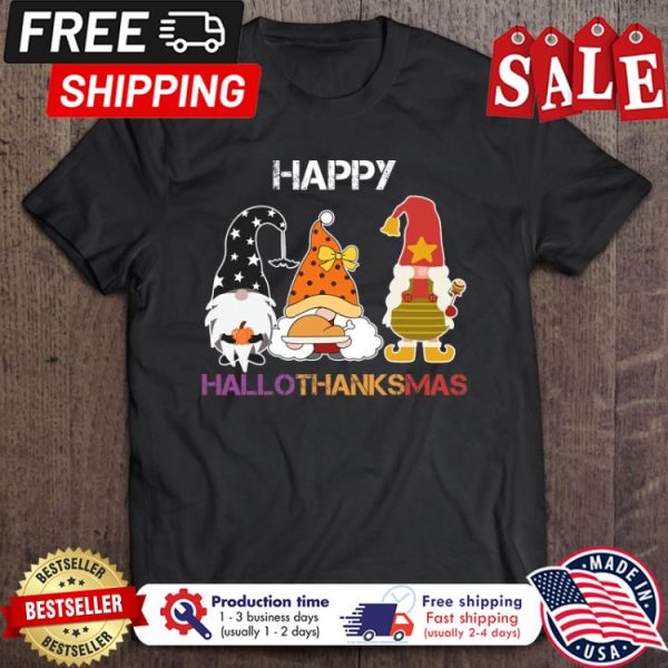 Gnomies happy hallothanksmas christmas shirt