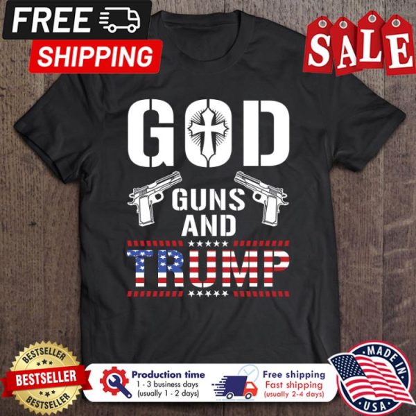 God guns and Trump american flag shirt