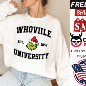 Grinch Whoville University Merry Grinchmas shirt