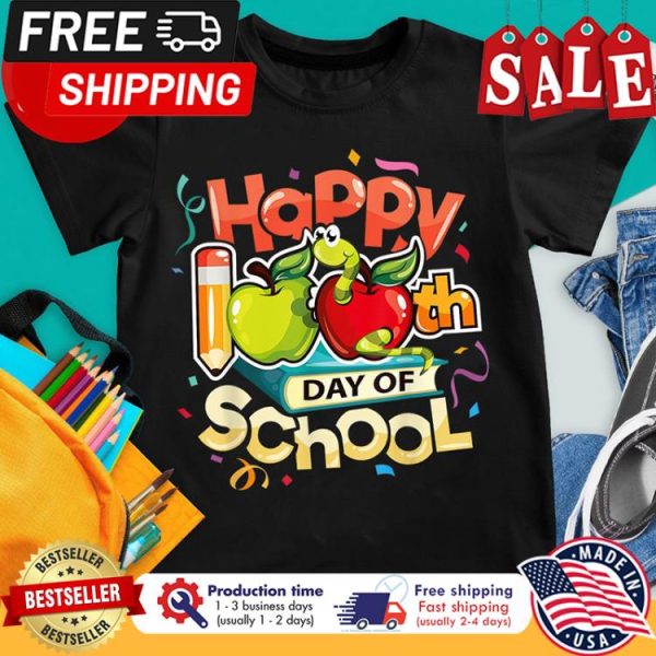 Happy 100th day of school back to school shirt