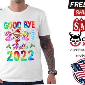Happy New Year 2022 Tide Dye Colorful Shirt