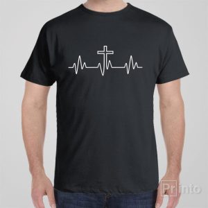 Heartbeat Cross T shirt 1