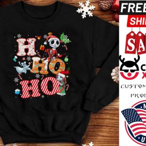 Ho Ho Ho Jack and Sally Nightmare Before Christmas shirt