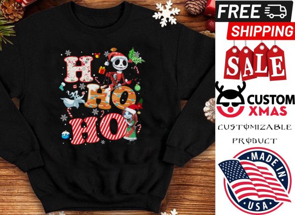 Ho Ho Ho Jack and Sally Nightmare Before Christmas shirt