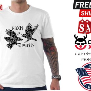 Huginn And Muninn Ravens Viking Fan Odin Scandinavian Mythology Celtic Shirt