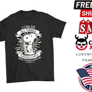 I Can Do All Things Through Christ Snoopy Nique design for Christmas Shirt