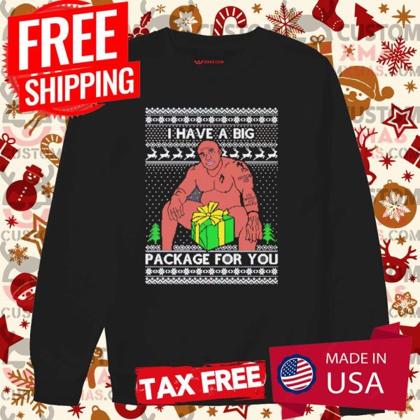 I Have A Big Package For You Barry Wood Ugly Christmas Shirt