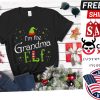 I am The Grandma Funny Christmas Elf  Family Pajamas Shirt