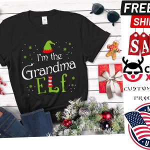 I am The Grandma Funny Christmas Elf  Family Pajamas Shirt