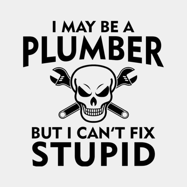 I may be a plumber but I can’t fix stupid – T-shirt