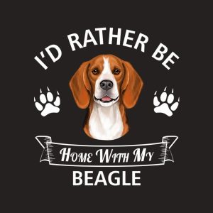 Id rather stay home with my Beagle T shirt 2