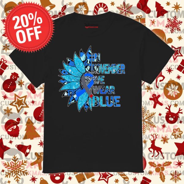 In November we wear blue Diabetes Awareness Truck Shirt, Diabetes Awareness Gift Shirt, Ribbon Type 1 Diabetes Blue shirt