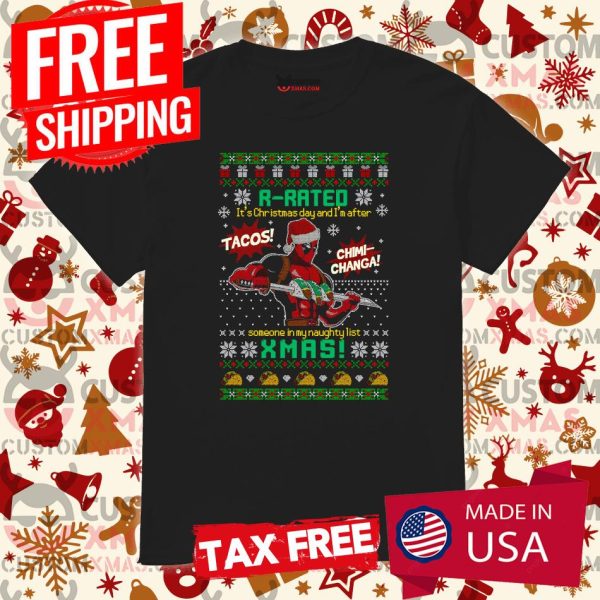 It’s Christmas And I’m After Tacos Christmas Deadpool Shirt