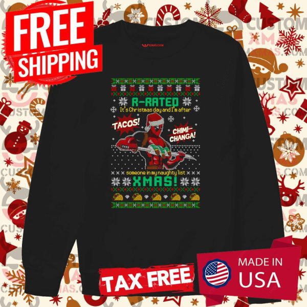 It’s Christmas And I’m After Tacos Christmas Deadpool Shirt