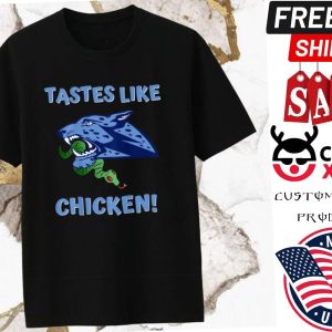 Jaguars Eating Snake Tastes Like Chicken Design On Back Shirt