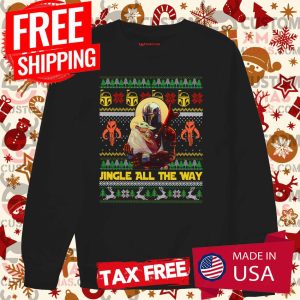 Jingle All The Way Ugly Christmas Shirt Yoda Boba FetShirt 3