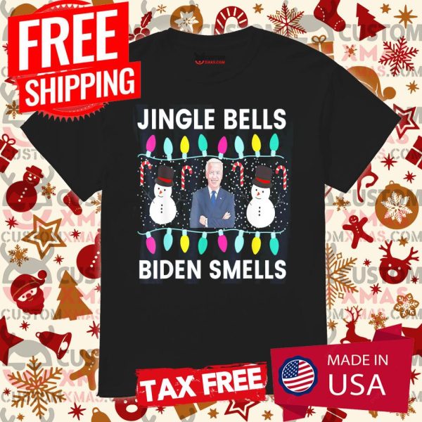 Jingle Bells Biden Smells Ugly Christmas Anti Biden Shirt