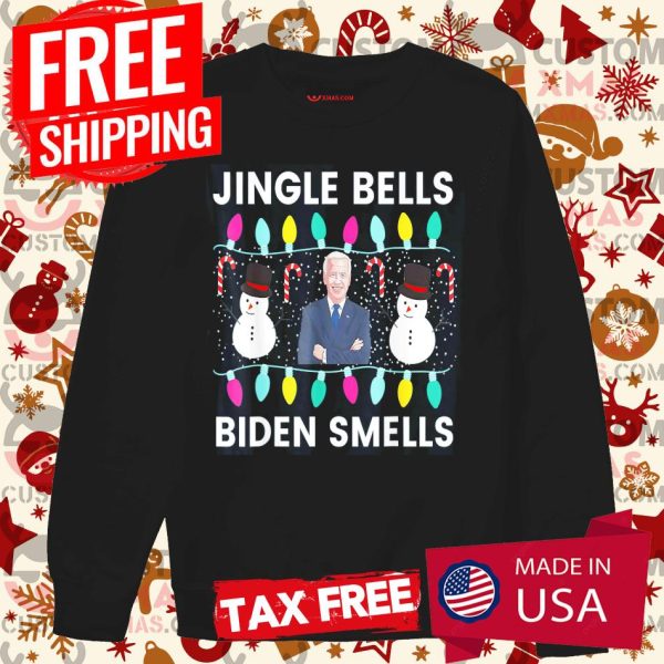 Jingle Bells Biden Smells Ugly Christmas Anti Biden Shirt