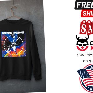 Johnny Ramones Ramones Rocket To Russia Tour Concert Black Shirt