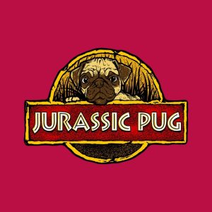 Jurassic pug T shirt 2