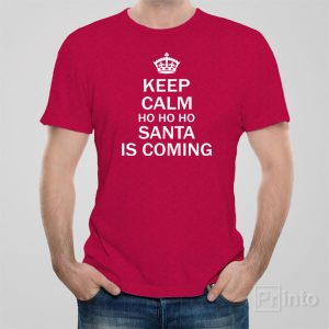 Keep calm Santa is coming T shirt 1