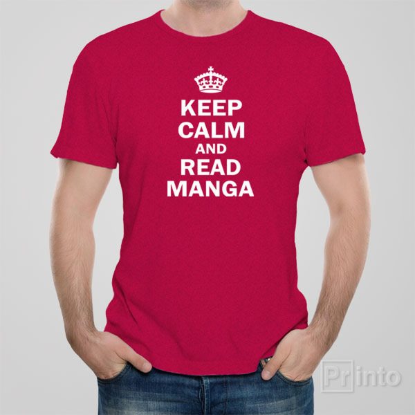 Keep calm and read manga – T-shirt