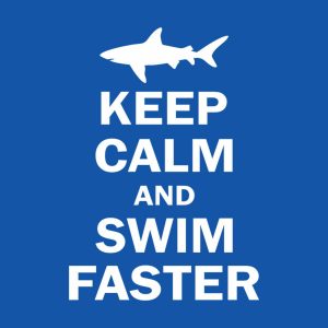 Keep calm and swim faster T shirt 2