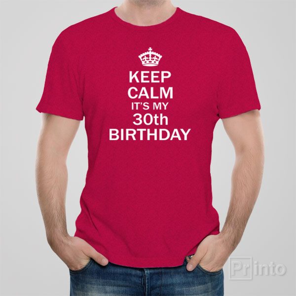 Keep calm it’s my 30th birthday