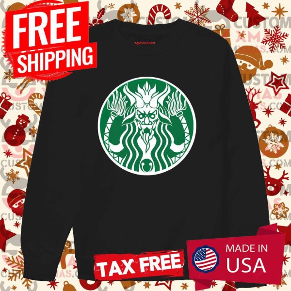 Krampus Starbucks Holiday Coffee Logo Shirt