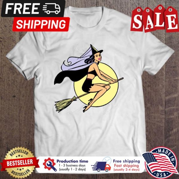 Lady witch halloween shirt