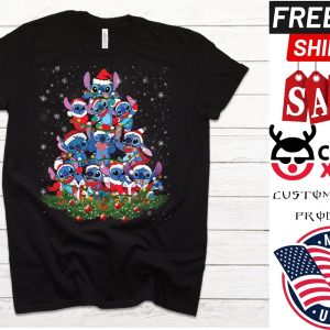 Lilo And Stitch Christmas Tree Cute Disney shirt